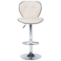 Set di 2 sgabelli da bar in ecopelle beige girevoli regolabili in altezza sedia da bar moderna da cucina