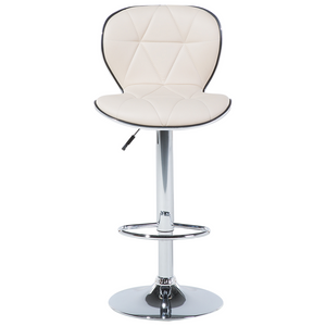 Set di 2 sgabelli da bar in ecopelle beige girevoli regolabili in altezza sedia da bar moderna da cucina