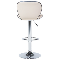 Set di 2 sgabelli da bar in ecopelle beige girevoli regolabili in altezza sedia da bar moderna da cucina