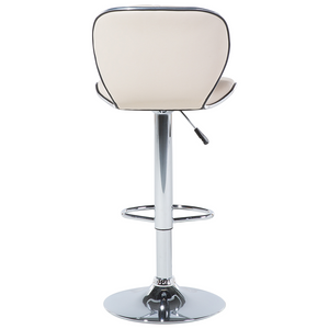 Set di 2 sgabelli da bar in ecopelle beige girevoli regolabili in altezza sedia da bar moderna da cucina