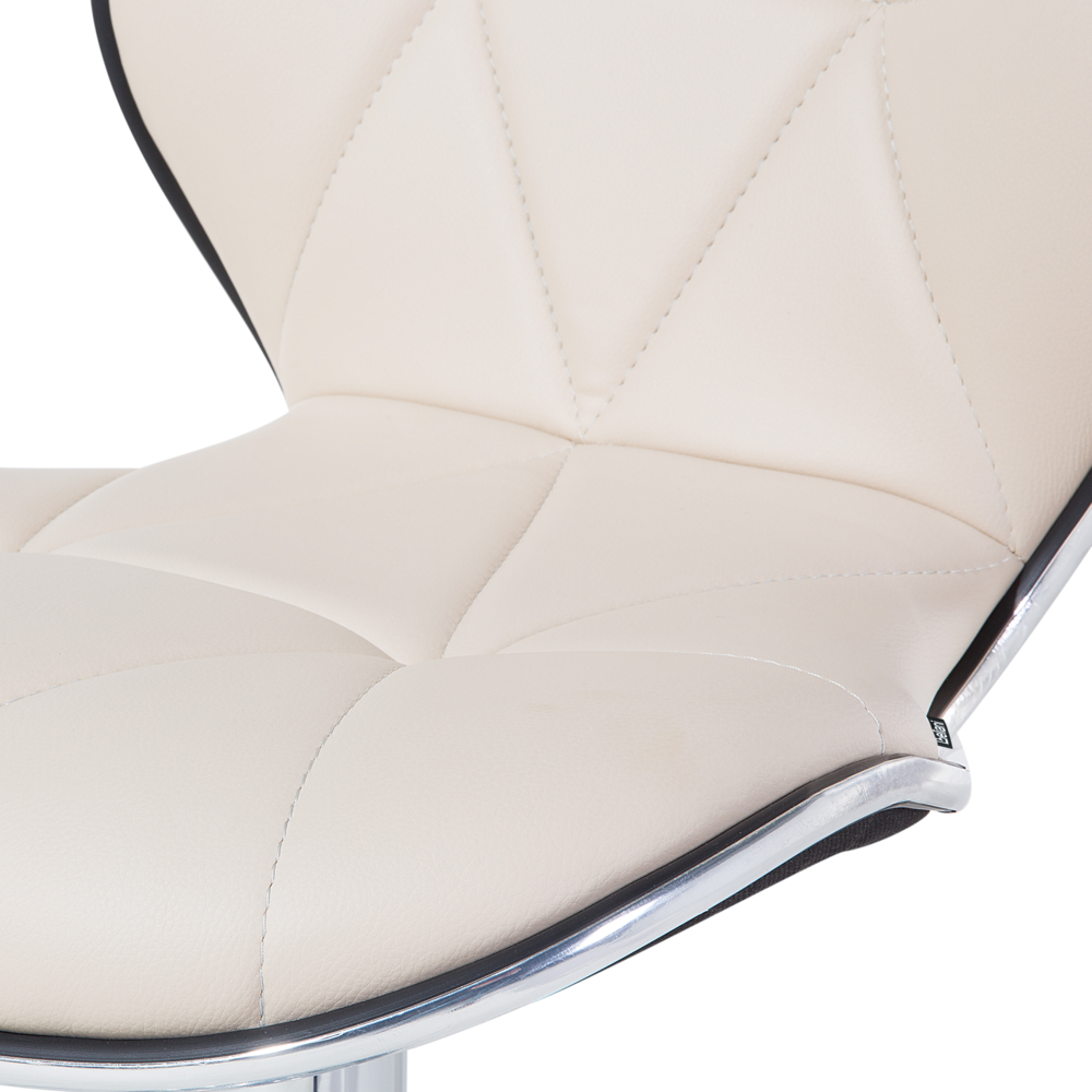 Set di 2 sgabelli da bar in ecopelle beige girevoli regolabili in altezza sedia da bar moderna da cucina