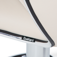 Set di 2 sgabelli da bar in ecopelle beige girevoli regolabili in altezza sedia da bar moderna da cucina