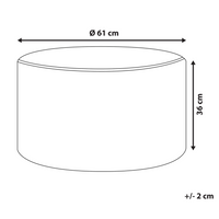 Pouf ottomana poggiapiedi rotondo in velluto di colore verde menta in stile Glam elegante