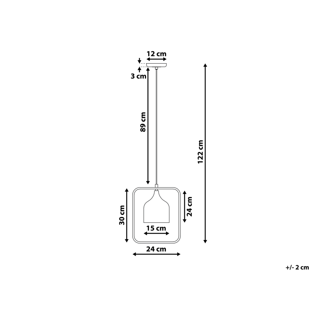 Lampada in Metallo di colore Nero con Struttura in Rame 121 cm Stile Industriale Moderno