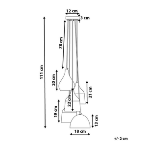 Lampada a sospensione a 5 luci Lampada a sospensione moderna a grappolo in metallo Nero