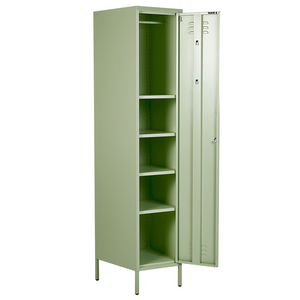 Armadietto mobile contenitore Armadietto In Metallo Verde Con 5 Ripiani E Binario Moderno Home Office