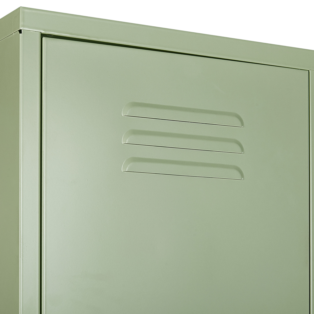 Armadietto mobile contenitore Armadietto In Metallo Verde Con 5 Ripiani E Binario Moderno Home Office