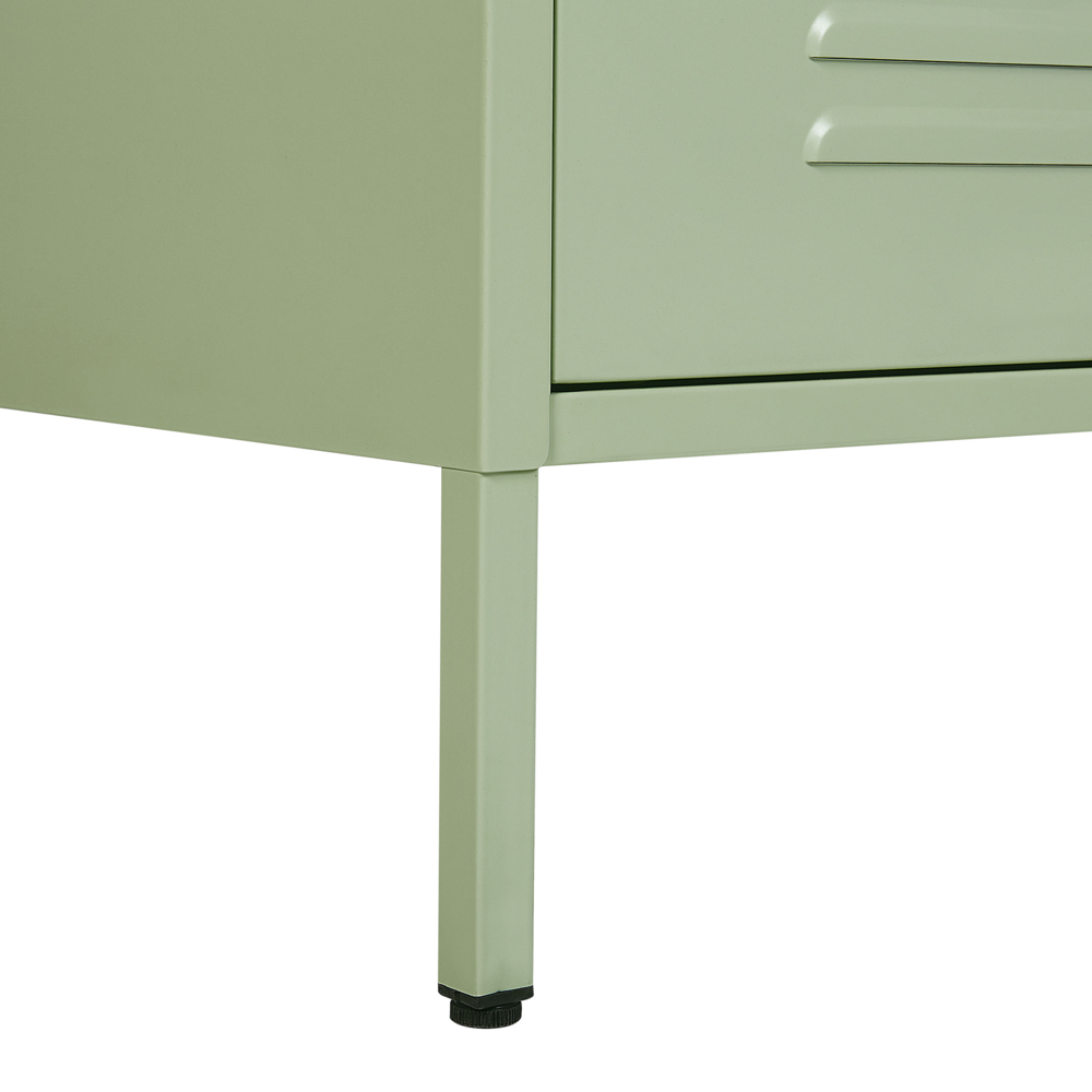 Armadietto mobile contenitore Armadietto In Metallo Verde Con 5 Ripiani E Binario Moderno Home Office