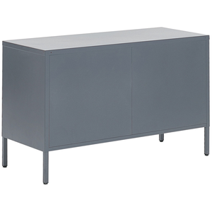 Credenza a 2 ante in acciaio grigio Home Office Mobili Ripiani Tappi per gambe Design industriale