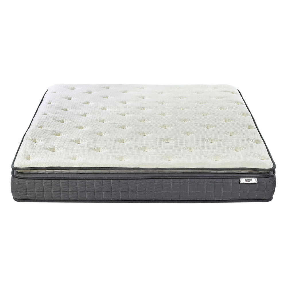 Materasso in memory foam bianco matrimoniale 140 x 200 cm Rivestimento in bambù rigido