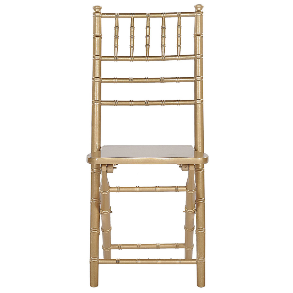 Set di 4 Sedie Pieghevoli Sedie da Sala da Pranzo in Legno di Faggio Dorato Stile Contemporaneo