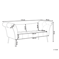 Chaise longue con rivestimento in velluto grigio Seduta capitonné a doppia estremità con gambe in metallo dorato