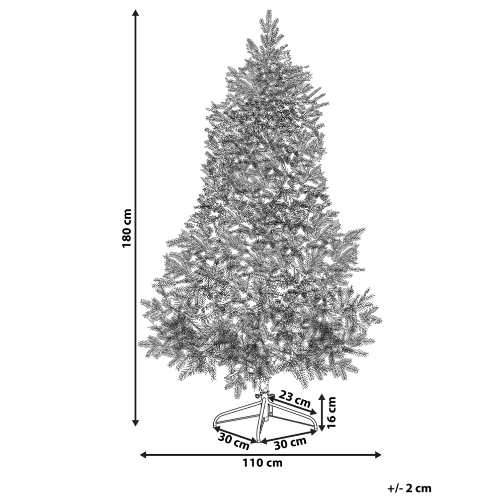 Albero di Natale Artificiale Bianco Innevato con Base in Metallo 180 cm