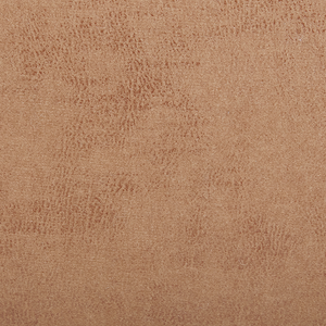 Pouf per Bambini in Tessuto Effetto Pelle Beige con Gambe in Legno