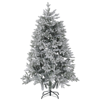 Albero di Natale Bianco Artificiale Innevato Base in Metallo PVC 180 cm