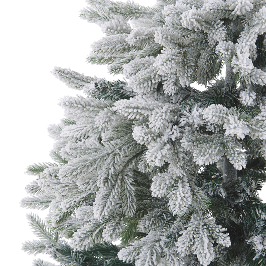 Albero di Natale Bianco Artificiale Innevato Base in Metallo PVC 120 cm