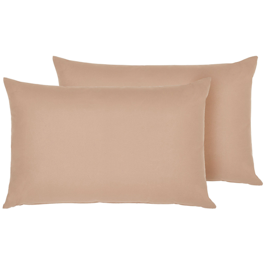 Set di 2 cuscini per esterni in poliestere sabbia beige 50 x 70 cm con cerniera e design moderno