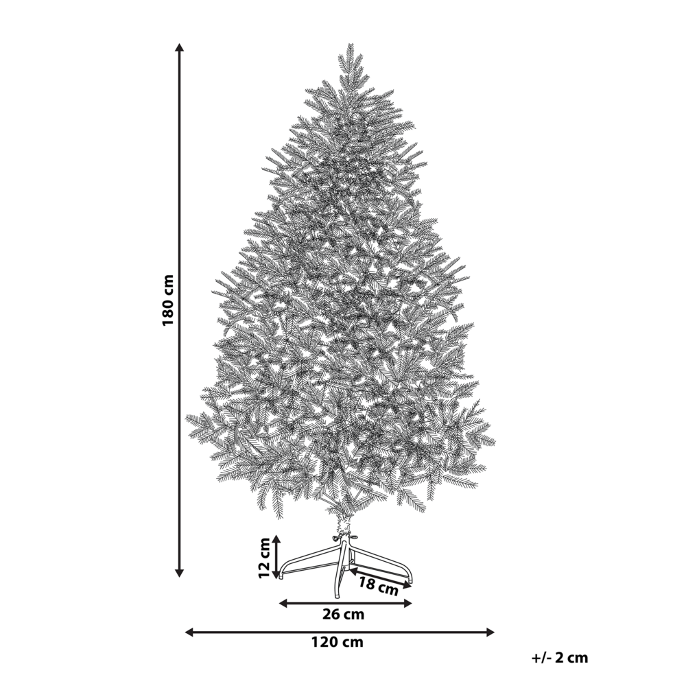 Albero di Natale Bianco Artificiale Innevato Base in Metallo PVC 180 cm