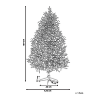 Albero di Natale Bianco Artificiale Innevato Base in Metallo PVC 180 cm