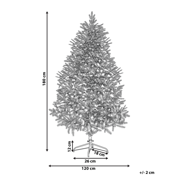 Albero di Natale Bianco Artificiale Innevato Base in Metallo PVC 180 cm