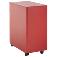 Armadietto mobile contenitore In Metallo Rosso Con 3 Cassetti Con Serratura A Chiave Ruote Industriali Moderni Home Office Garage