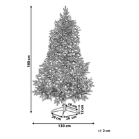 Albero di Natale con Neve Artificiale con Pigne e Bacche Rosse 180 cm