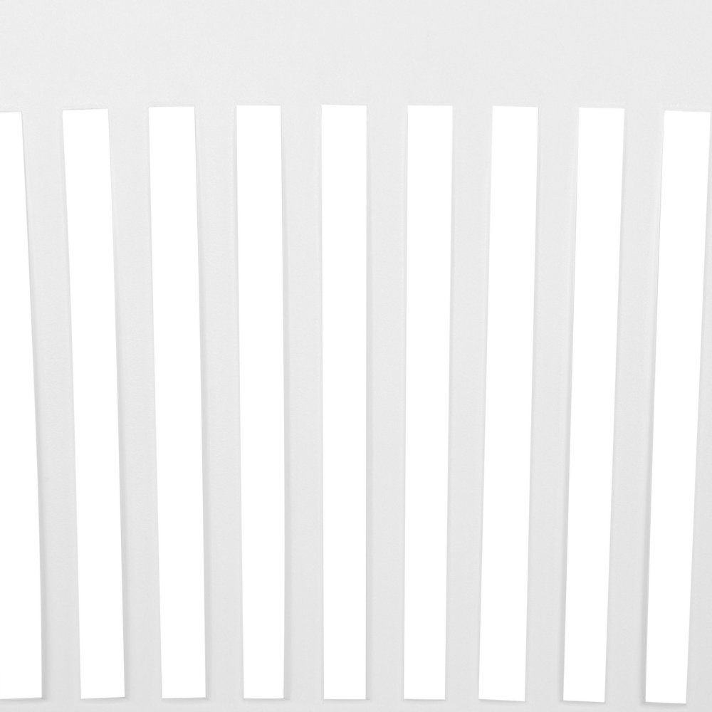 Set di 2 sedie da pranzo bianche in materiale sintetico gambe in metallo con schienale aperto da lavoro soggiorno moderno