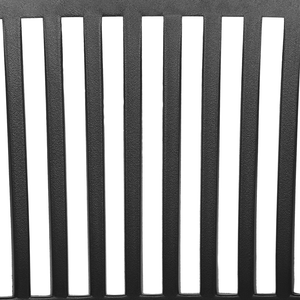 Set di 2 sedie da pranzo in materiale sintetico Nero con gambe in metallo schienale da lavoro aperto soggiorno moderno