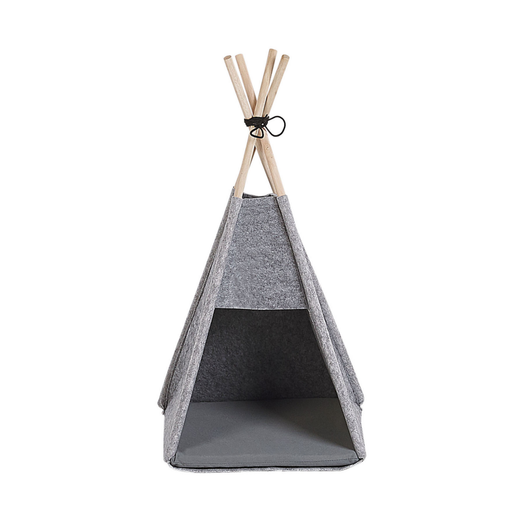 Tenda per cani gatto 35 x 40 cm in feltro grigio con imbottitura