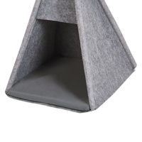 Tenda per cani gatto 35 x 40 cm in feltro grigio con imbottitura