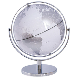 Globo Decorativo mappamondo Argento 22 cm Moderno Tradizionale