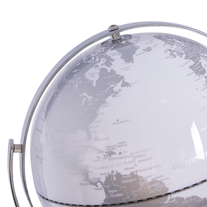 Globo Decorativo mappamondo Argento 22 cm Moderno Tradizionale