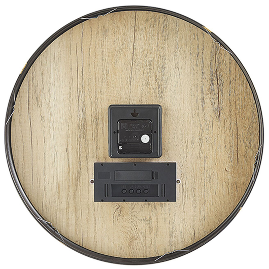 Orologio da Parete Multicolore Cornice in Ferro Anticato Design Ventaglio Rotondo 60 cm