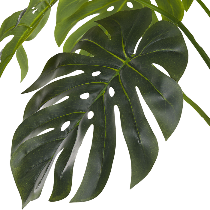 Pianta artificiale di Monstera in vaso verde e Nero sintetico 113 cm Materiale decorativo per interni
