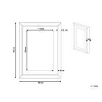 Quadro da parete con cornice Stampa blu e rosa su carta 30 x 40 cm Cornice a tema botanico