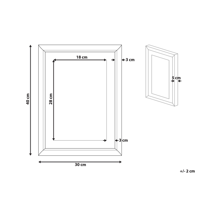 Quadro da parete con cornice Stampa blu e rosa su carta 30 x 40 cm Cornice a tema botanico