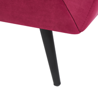 Divano Gambe in Metallo Velluto di colore Bordeaux 210 x 90 cm con Cuscini stile Retro