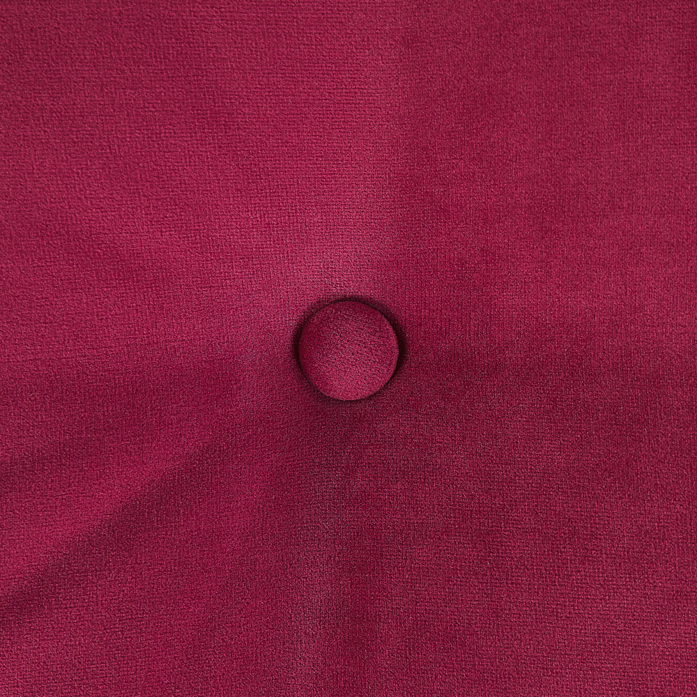 Divano Gambe in Metallo Velluto di colore Bordeaux 210 x 90 cm con Cuscini stile Retro