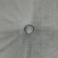 Divano gambe in metallo velluto grigio 210 x 90 cm con cuscini retrò