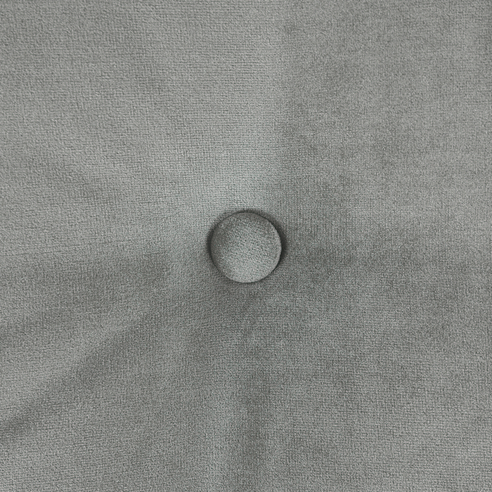 Divano gambe in metallo velluto grigio 210 x 90 cm con cuscini retrò