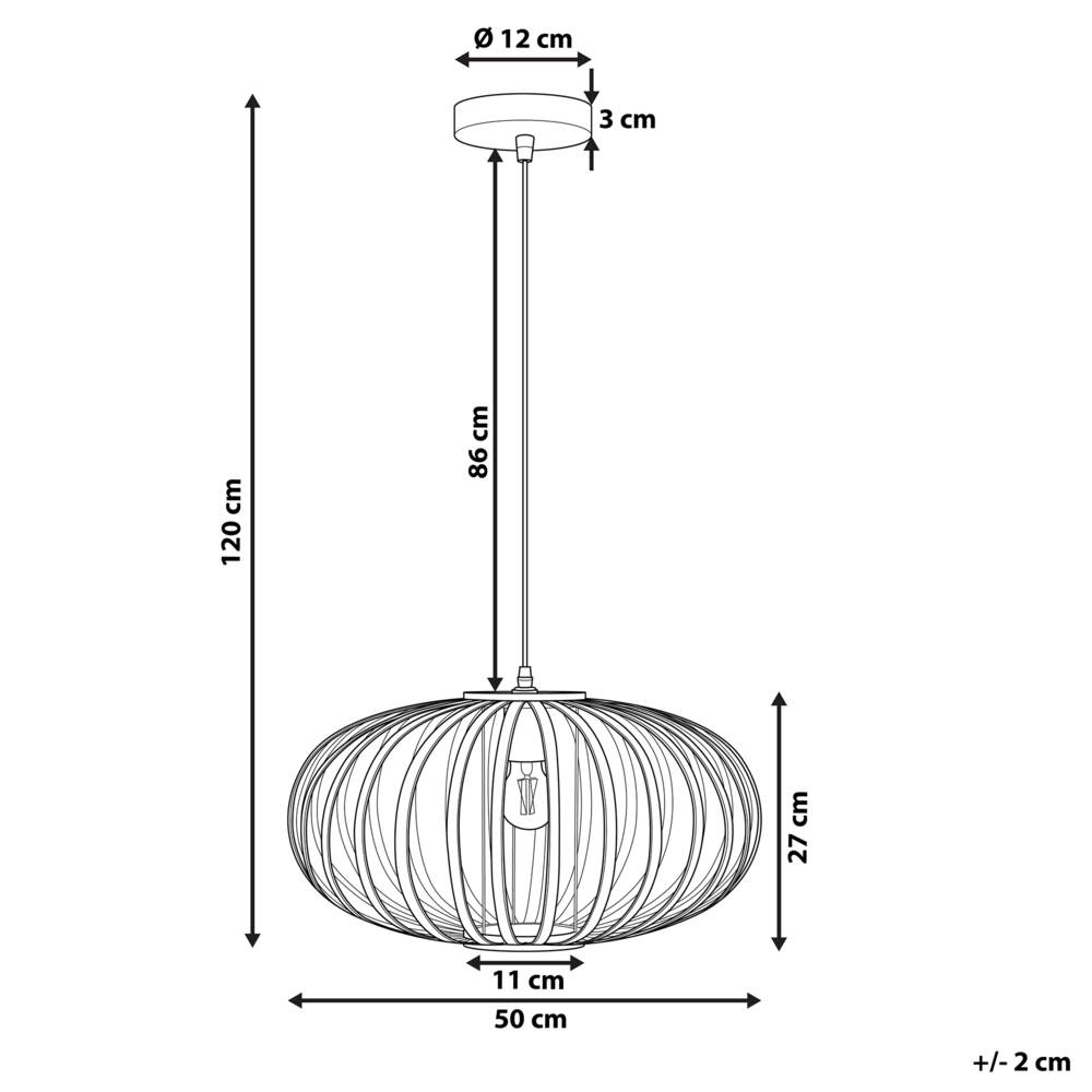 Lampada a sospensione Lampada da soffitto a sospensione con paralume ovale in legno di bambù