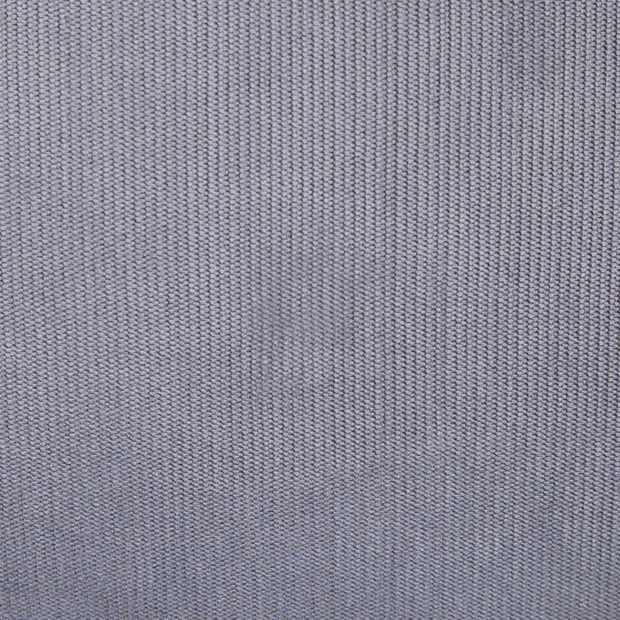 Divano angolare in tessuto di velluto a coste grigio 266 x 181 cm Cuscini Gambe cromate