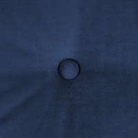 Divano Gambe in Metallo Velluto Blu 210 x 90 cm con Cuscini Retro