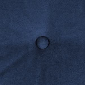 Divano Gambe in Metallo Velluto Blu 210 x 90 cm con Cuscini Retro