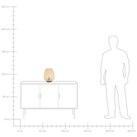 Lampada da tavolo in marrone chiaro di bambù 30 cm Accessorio per la casa in stile boho