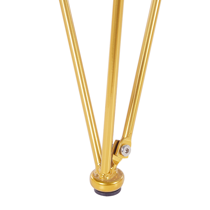 Tavolo da Pranzo Effetto Marmo Nero con Piano in Vetro Temperato dorato Gambe in Metallo 140 x 80 cm Glam Soggiorno