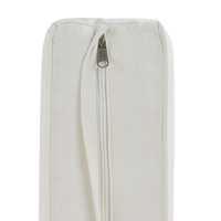 Set di 2 poltrone da giardino in vimini rattan marrone chiaro Set 2 sedie da esterno con cuscini bianchi