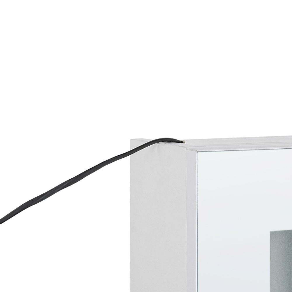 Moderno Armadietto a Muro da Bagno Nero a Specchio 88 x 40 x 35 cm