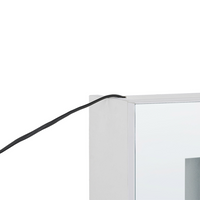 Moderno Armadietto a Muro da Bagno Nero a Specchio 88 x 40 x 35 cm