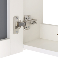 Moderno Armadietto a Muro da Bagno Nero a Specchio 88 x 40 x 35 cm